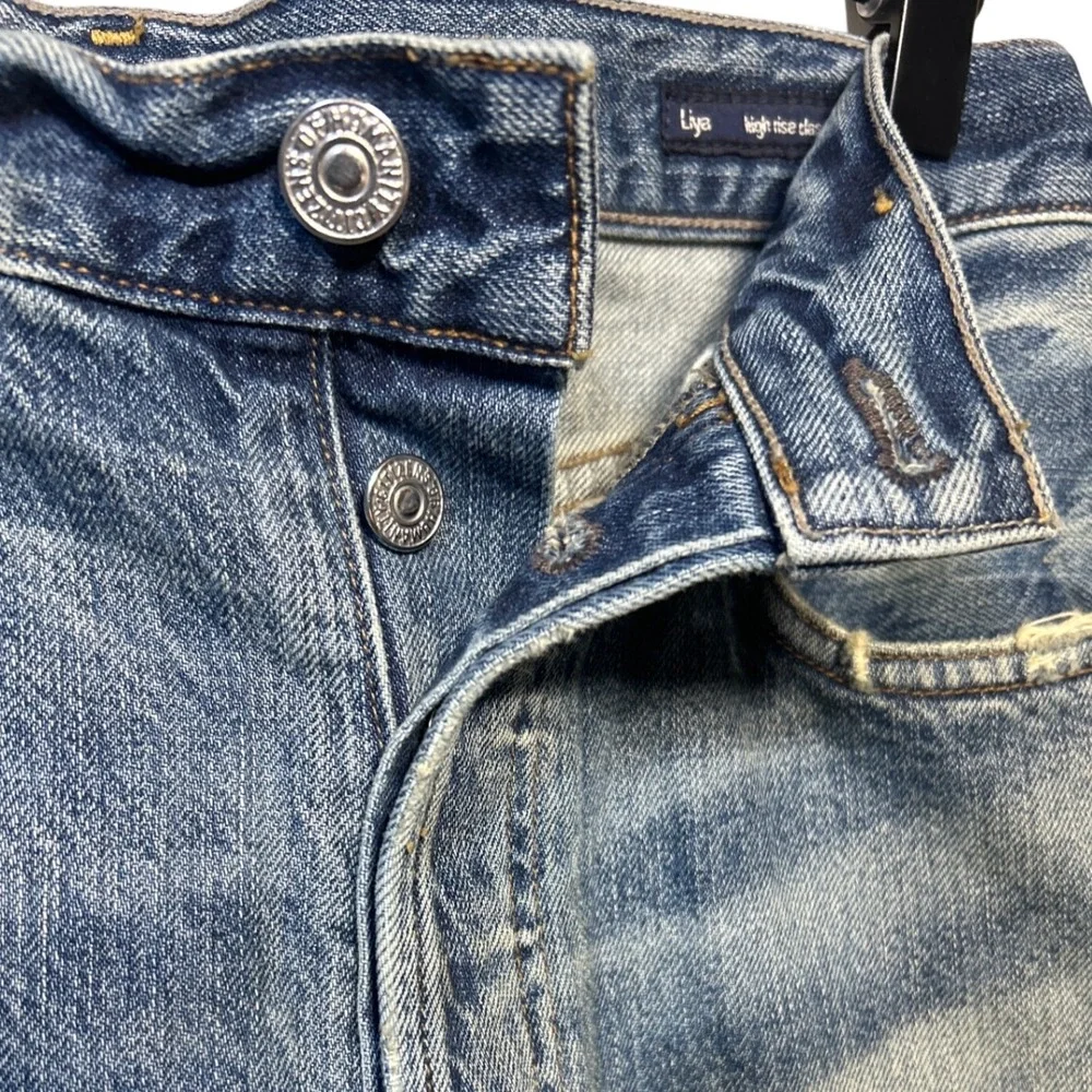 Citizens of Humanity Liya High Rise Studded Jeans Distressed Blue‎ Denim Women